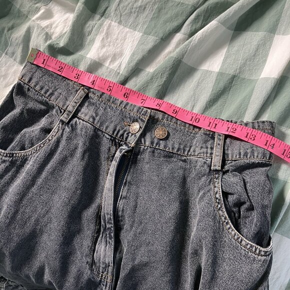 Parsley & Sage Eleanor Cargo Jeans Womens S Faded Black Baggy - Picture 9 of 12